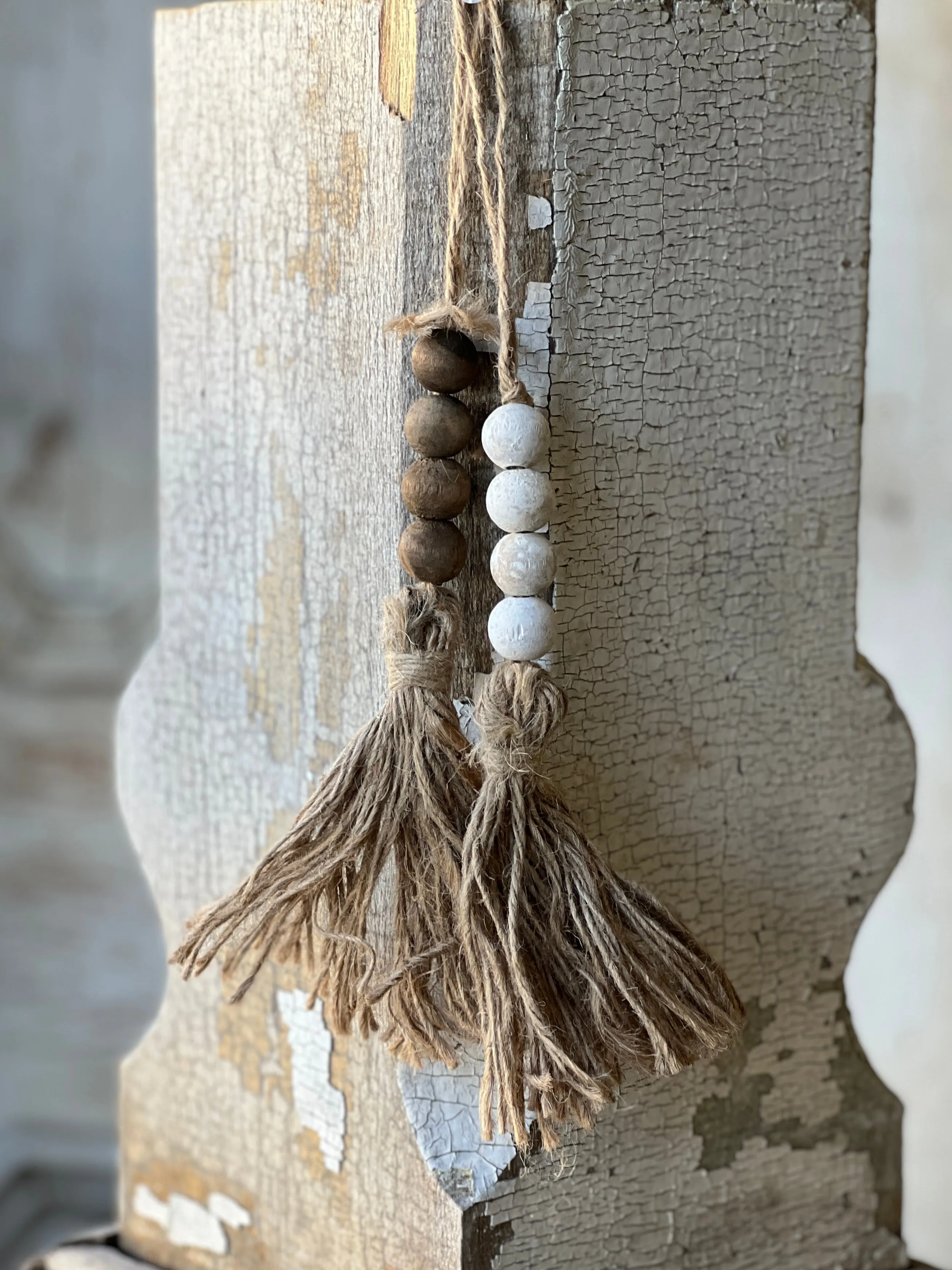 Tassel Tied Ornament | 13" | Natural