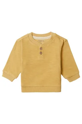 The Baidland Long Sleeve Henley - Curry - BABY