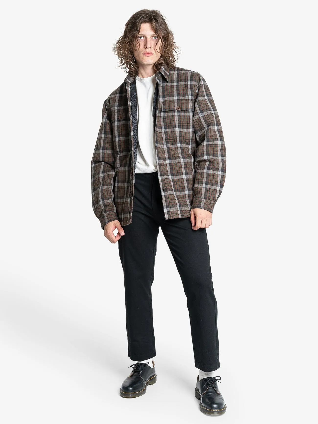 Thrills Labour Flannel Jacket - Brown