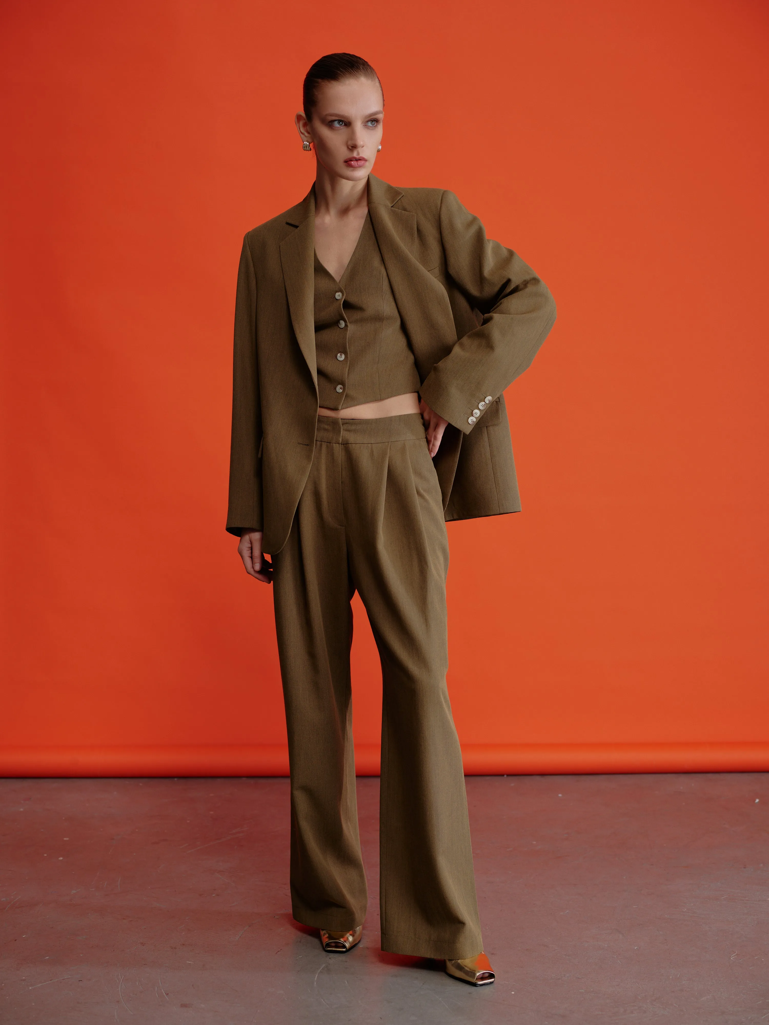 Tina Trousers In Khaki