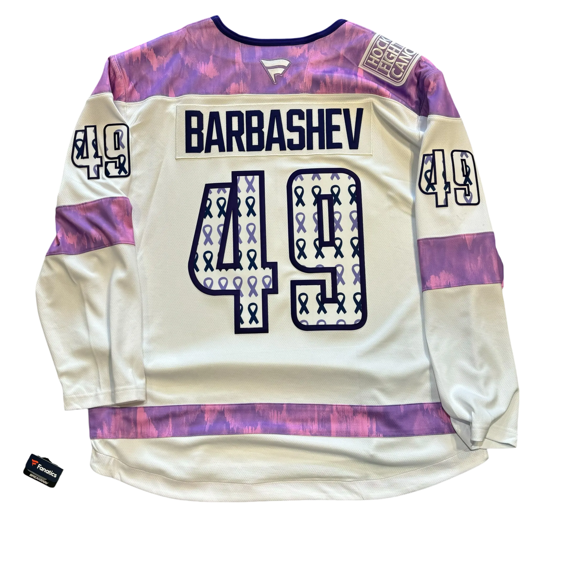 Vegas Golden Knights Men's Fanatics 2024 Hockey Fights Cancer Jersey Customization (JERSEY NOT INCLUDED) ***