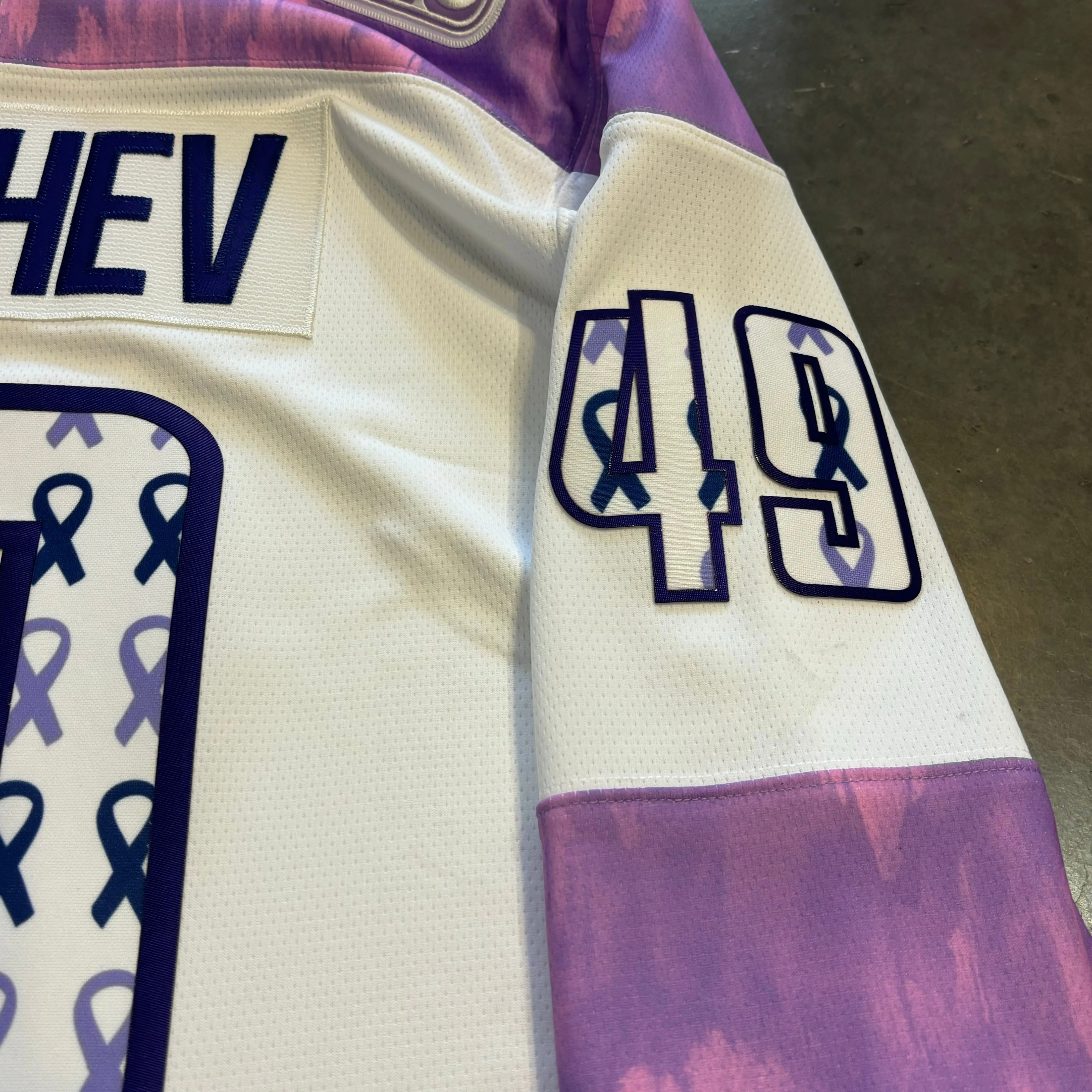 Vegas Golden Knights Men's Fanatics 2024 Hockey Fights Cancer Jersey Customization (JERSEY NOT INCLUDED) ***