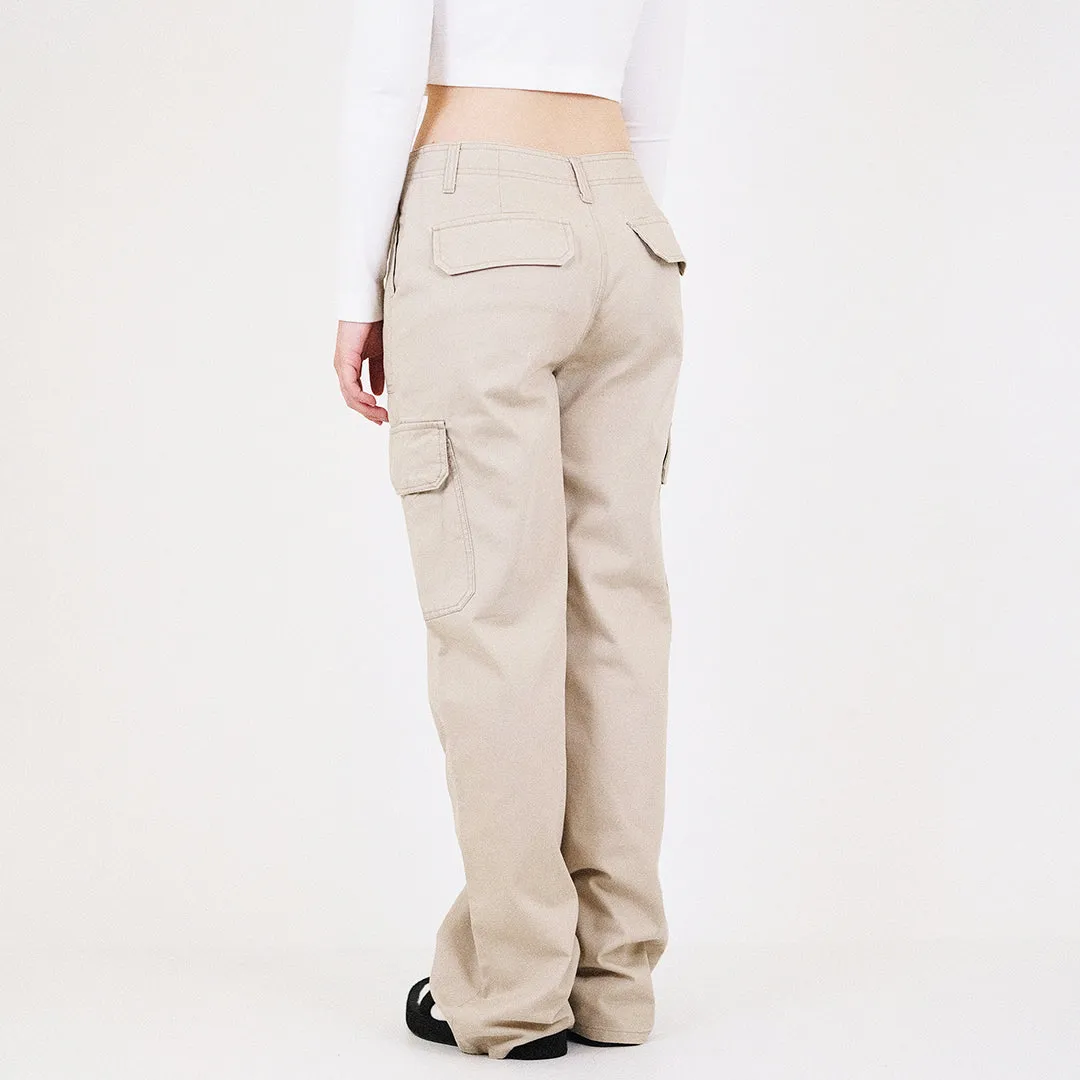 Women Cargo Pants - Light Khaki - SW2311180A