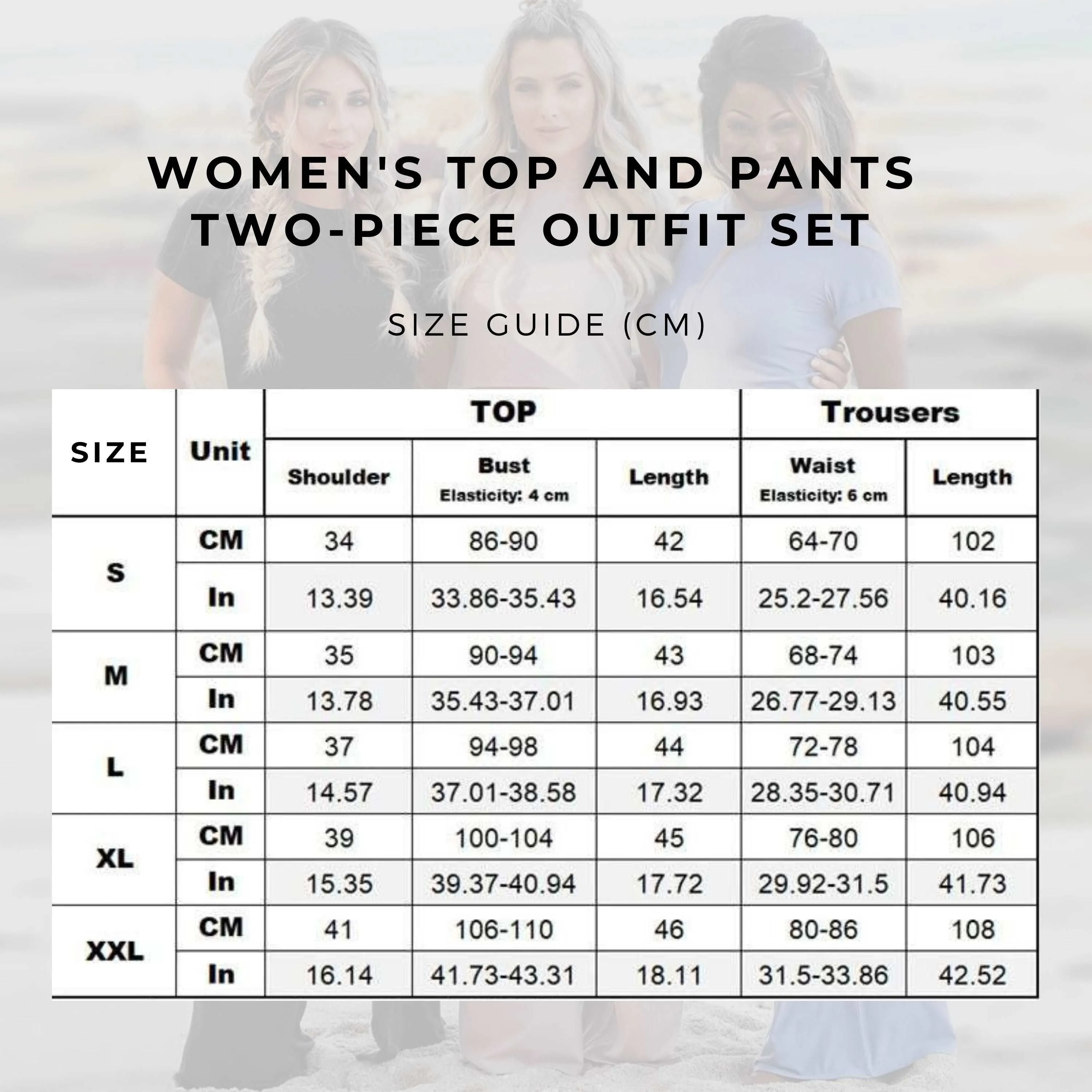 Women's Top and Pants Two-piece Outfit Set