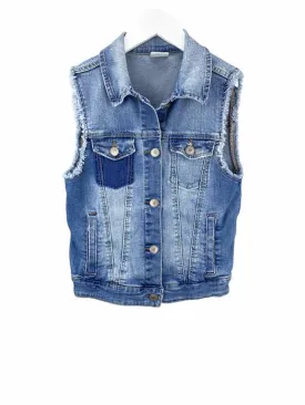 Zara Girls' Denim Vest Medium Indigo Size 11/12