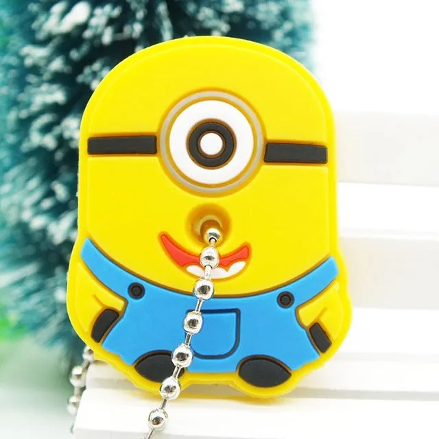 ZOEBER Funny animal keychain cartoon key chain Anime Mickey Minion Anime keycover animation key caps Children femme Keychain