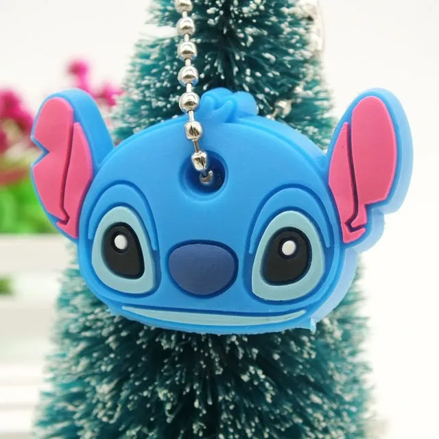 ZOEBER Funny animal keychain cartoon key chain Anime Mickey Minion Anime keycover animation key caps Children femme Keychain